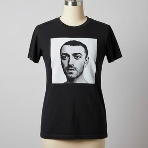 Sam Smith Portrait T Shirt Black Size Small Blanks‎ Factory Tour Merch 2018